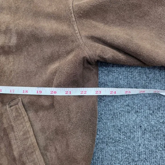 Roundtree & Yorke Suede Jacket Bomber Harrington Leather Brown Men Large Vintage - Picture 14 of 14